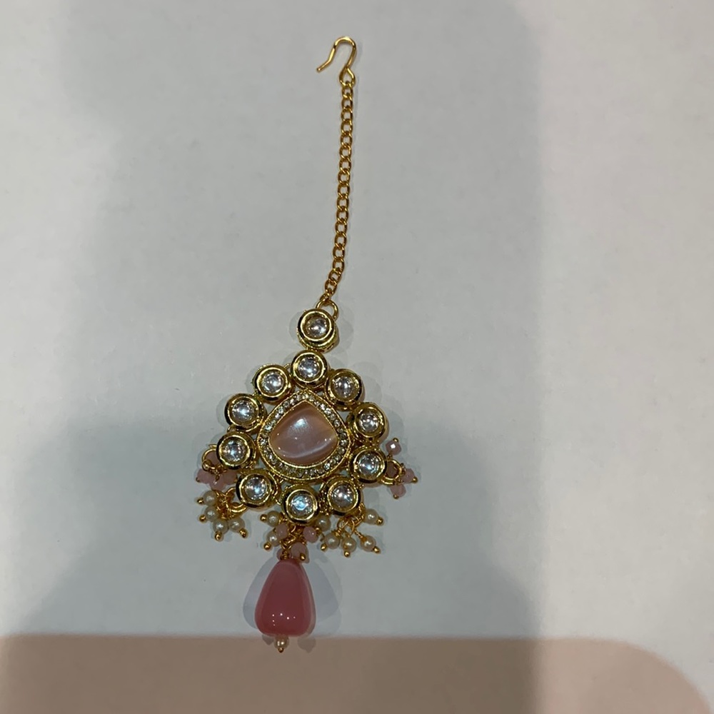 Pakistani Indian 1 Piece Traditional Style Rhinestone Tikka